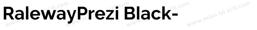 RalewayPrezi Black字体转换